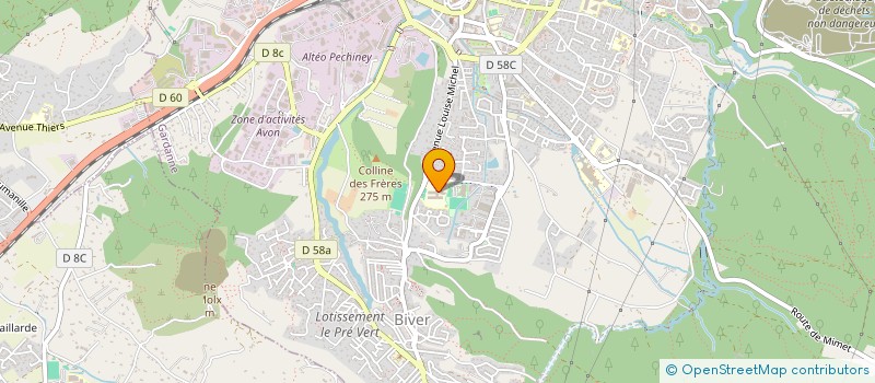 localisation de l'entreprise MADAME ELODIE MARGHERITI  MIMET