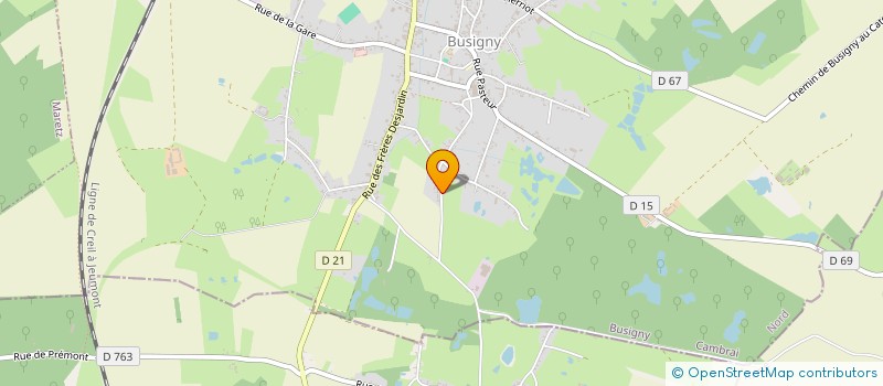 localisation de l'entreprise MADAME ELODIE MARIAULLE  BUSIGNY