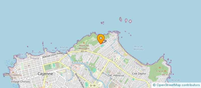 localisation de l'entreprise MADAME ELODIE MARIE BERGER  CAYENNE