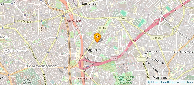localisation de l'entreprise MADAME ELODIE MARIE PETIT à BAGNOLET