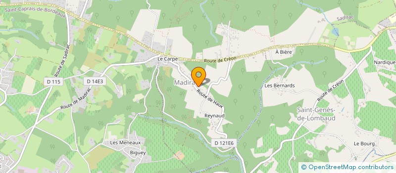 localisation de l'entreprise MADAME ELODIE MARTIN  MADIRAC