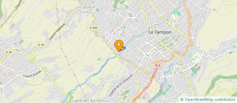 localisation de l'entreprise MADAME ELODIE MARTIN à LE TAMPON