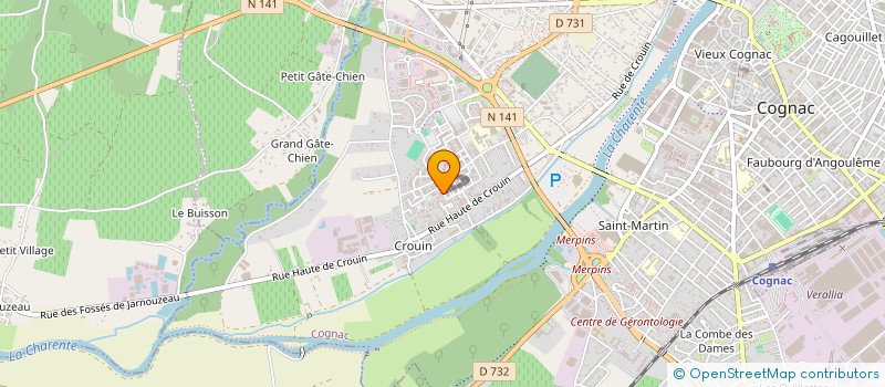 localisation de l'entreprise MADAME ELODIE MARTINEZ à COGNAC