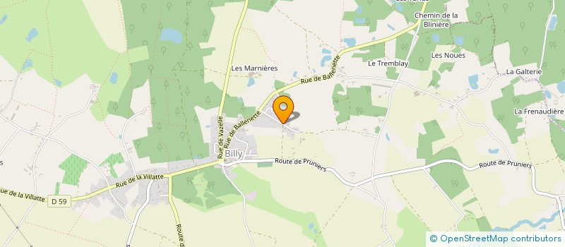 localisation de l'entreprise MADAME ELODIE MASNIERE  BILLY