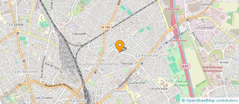 localisation de l'entreprise MADAME ELODIE MASSOULINE  TOULOUSE