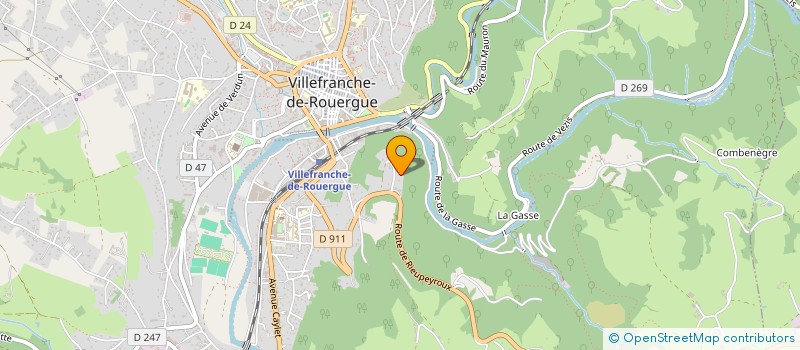 localisation de l'entreprise MADAME ELODIE MAYRAND  VILLEFRANCHE-DE-ROUERGUE