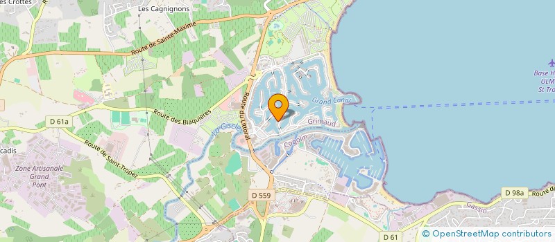 localisation de l'entreprise MADAME ELODIE MERLIN  GRIMAUD