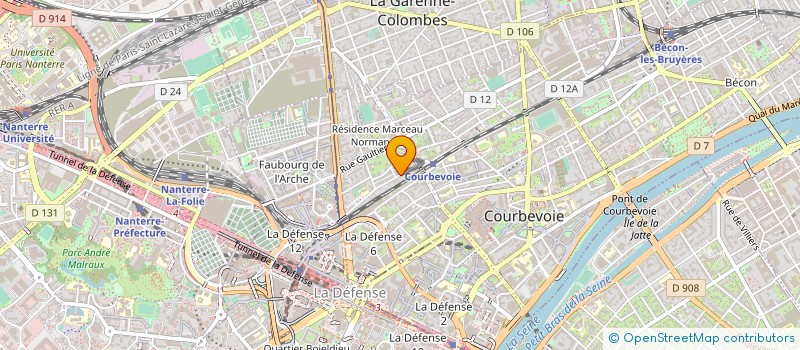 localisation de l'entreprise MADAME ELODIE MERMOZ  COURBEVOIE