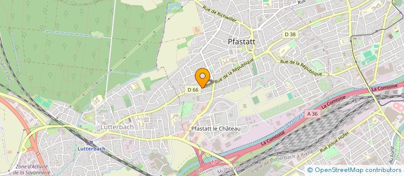 localisation de l'entreprise MADAME ELODIE METZGER à PFASTATT