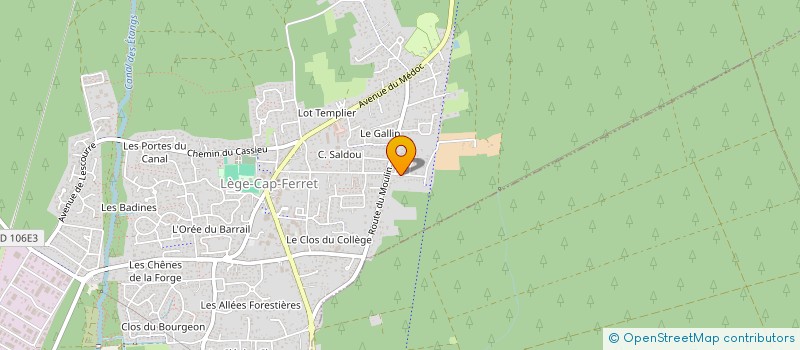 localisation de l'entreprise MADAME ELODIE MIAILLE  LEGE-CAP-FERRET