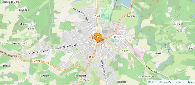 localisation de l'entreprise MADAME ELODIE MIRASSON  EAUZE