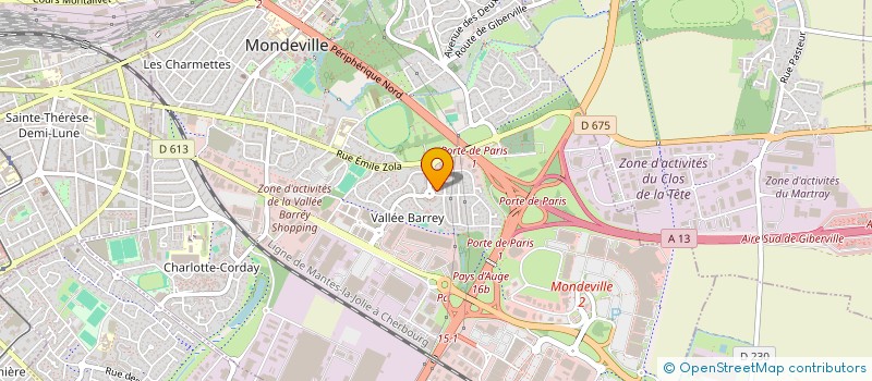 localisation de l'entreprise MADAME ELODIE MONSAINT  MONDEVILLE