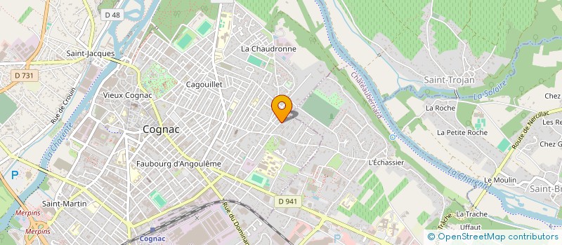 localisation de l'entreprise MADAME ELODIE MONTARON à COGNAC