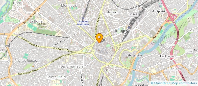 localisation de l'entreprise MADAME ELODIE MONTET à LIMOGES