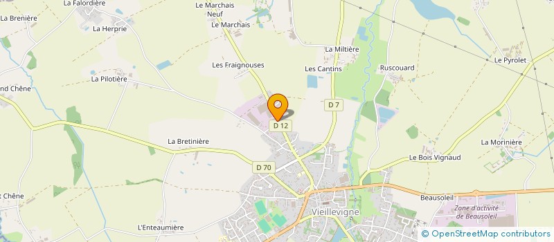 localisation de l'entreprise MADAME ELODIE MORNET à VIEILLEVIGNE