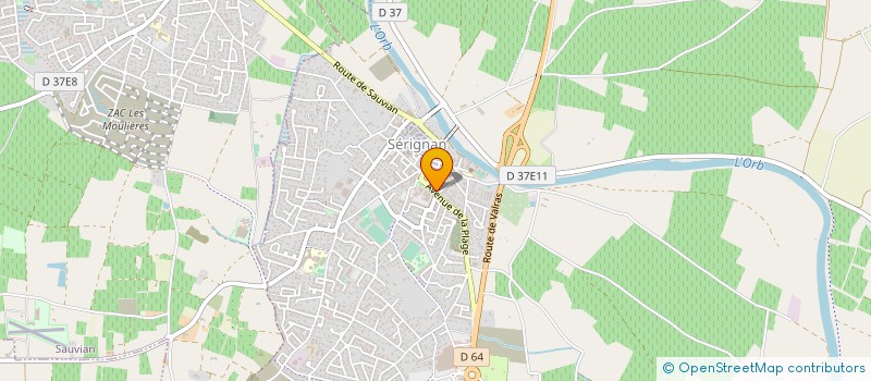 localisation de l'entreprise MADAME ELODIE NOUTAIS  SERIGNAN