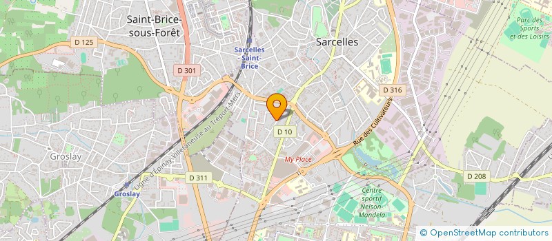 localisation de l'entreprise MADAME ELODIE OUAKI  SARCELLES