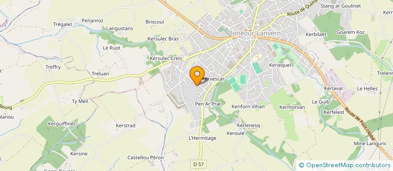 localisation de l'entreprise MADAME ELODIE PARCOU  PLONEOUR-LANVERN