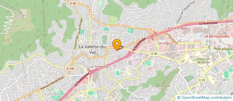 localisation de l'entreprise MADAME ELODIE PAVIA  LA VALETTE-DU-VAR