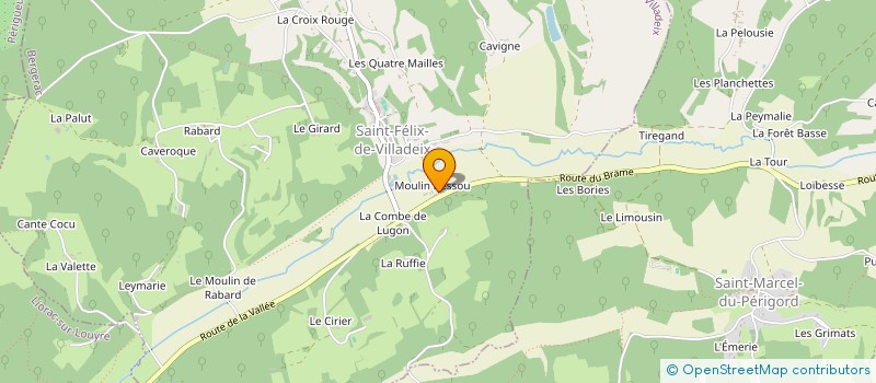 localisation de l'entreprise MADAME ELODIE PECHE à SAINT-FELIX-DE-VILLADEIX