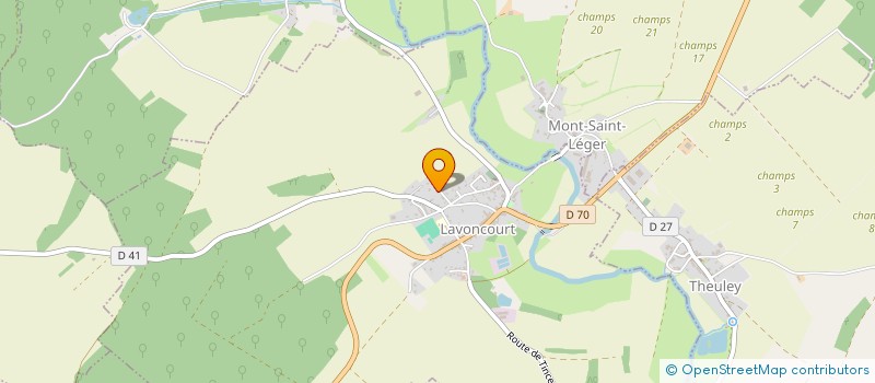 localisation de l'entreprise MADAME ELODIE PEGUESSE  LAVONCOURT