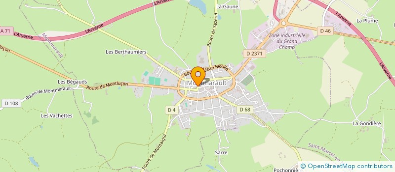 localisation de l'entreprise MADAME ELODIE PERRAUDIN  MONTMARAULT