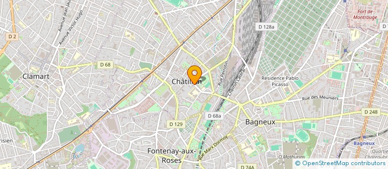 localisation de l'entreprise MADAME ELODIE PEYROT  CHATILLON