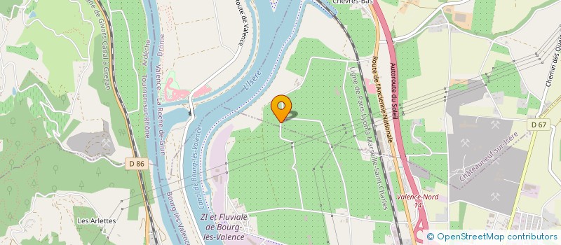 localisation de l'entreprise MADAME ELODIE PITET  CHATEAUNEUF-SUR-ISERE