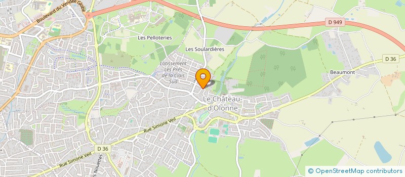 localisation de l'entreprise MADAME ELODIE POIRAUD à LES SABLES D'OLONNE