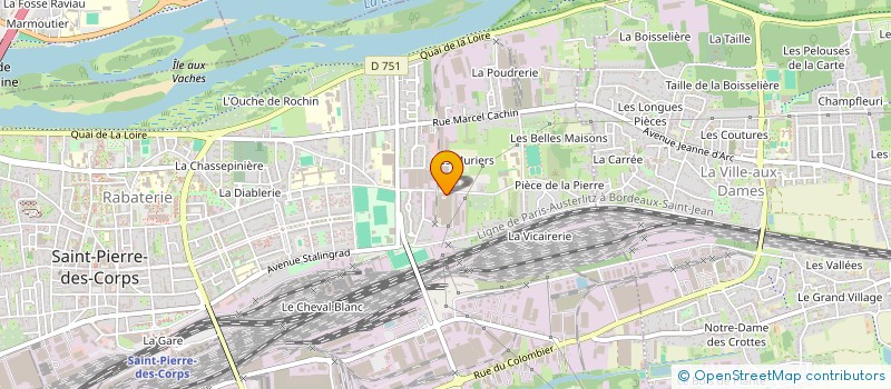 localisation de l'entreprise MADAME ELODIE POIRIER  SAINT-PIERRE-DES-CORPS