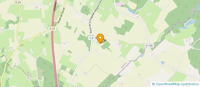 localisation de l'entreprise MADAME ELODIE PORCHER  LA CHAPELLE-D'ALIGNE