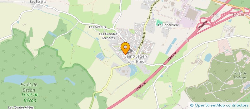 localisation de l'entreprise MADAME ELODIE POUTIER  SAINT-LEGER-DE-LINIERES