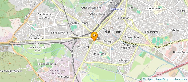 localisation de l'entreprise MADAME ELODIE PRIOR  NARBONNE