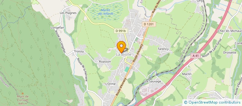 localisation de l'entreprise MADAME ELODIE QUAGLIERI  LA BIOLLE