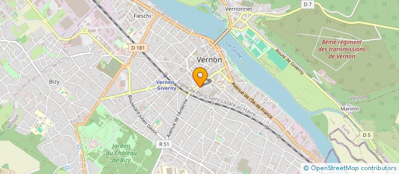 localisation de l'entreprise MADAME ELODIE QUESNEY  VERNON