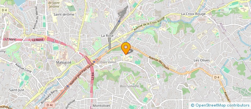 localisation de l'entreprise MADAME ELODIE RAOUX à MARSEILLE