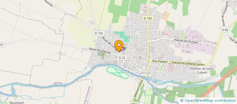 localisation de l'entreprise MADAME ELODIE RIQUET à JARNAC
