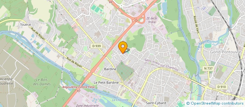 localisation de l'entreprise MADAME ELODIE ROBINET  SAINT-YRIEIX-SUR-CHARENTE