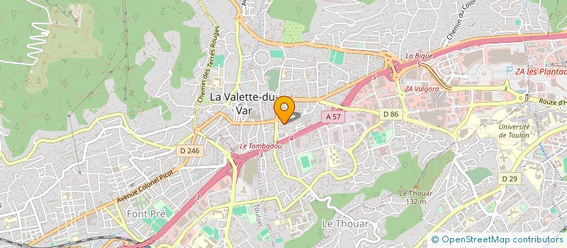 localisation de l'entreprise MADAME ELODIE ROBLEZ à LA VALETTE-DU-VAR