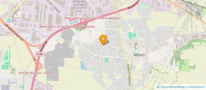 localisation de l'entreprise MADAME ELODIE RODRIGUES  MIONS