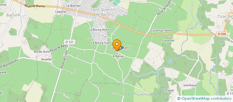 localisation de l'entreprise MADAME ELODIE RODRIGUES à SAINT-QUENTIN-DE-BARON