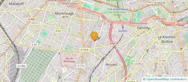 localisation de l'entreprise MADAME ELODIE ROSE à ARCUEIL