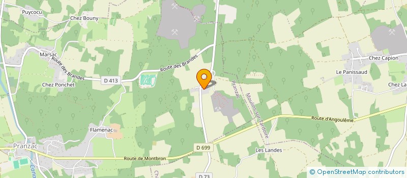 localisation de l'entreprise MADAME ELODIE ROUGIER  PRANZAC