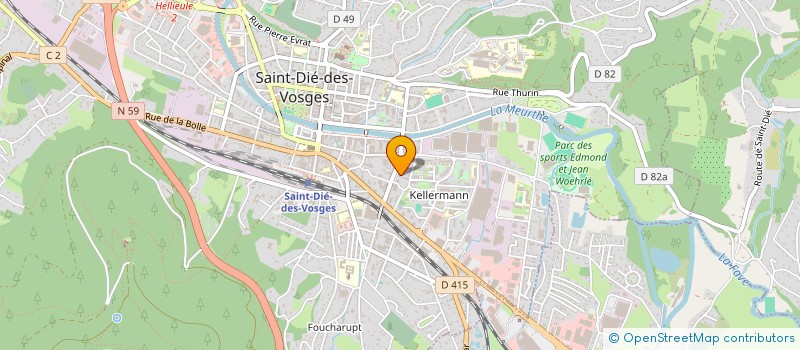 localisation de l'entreprise MADAME ELODIE ROUMIER à SAINT-DIE-DES-VOSGES