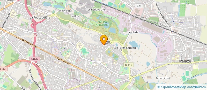 localisation de l'entreprise MADAME ELODIE ROUSSEAU à TRELAZE