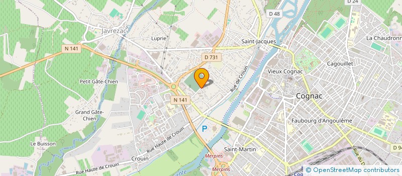 localisation de l'entreprise MADAME ELODIE SAILLARD ROULLET à COGNAC