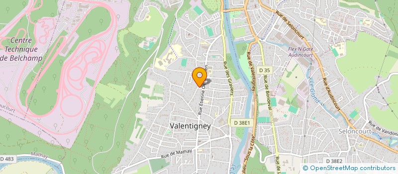 localisation de l'entreprise MADAME ELODIE SARRAZIN  VALENTIGNEY