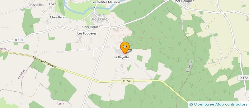 localisation de l'entreprise MADAME ELODIE SAULNIER à BIOUSSAC