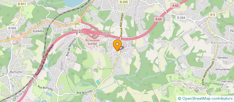 localisation de l'entreprise MADAME ELODIE SEMPERE  BIDART