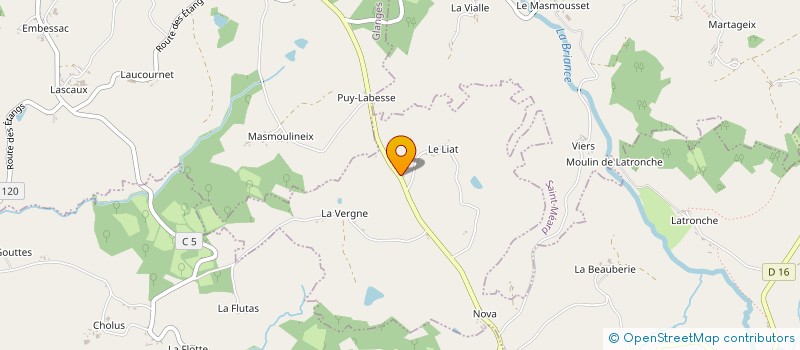 localisation de l'entreprise MADAME ELODIE SENUT à SAINT-VITTE-SUR-BRIANCE
